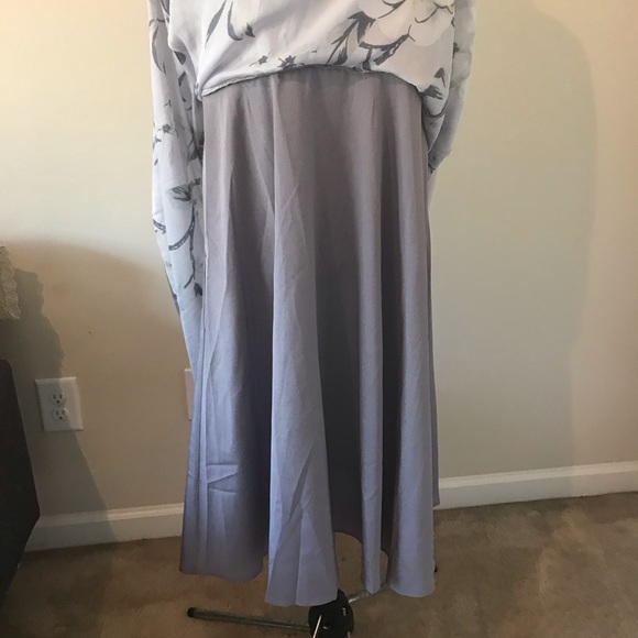 NWT Floryday gray floral dress XL - Picture 5 of 6